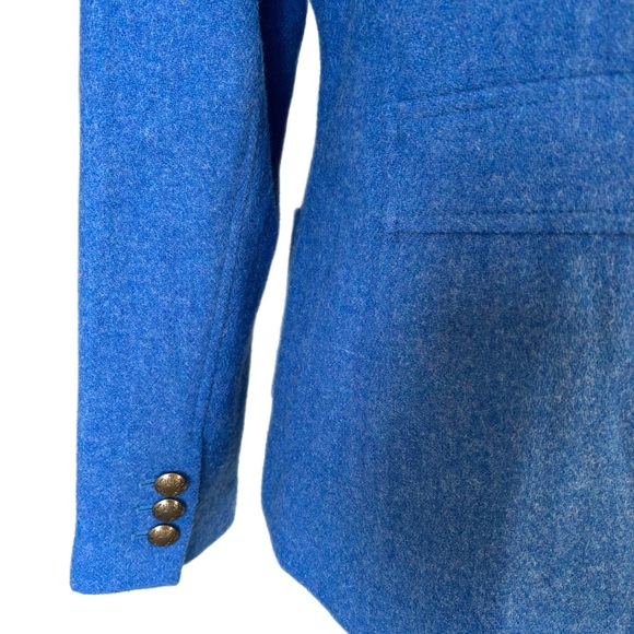 Talbots Blue Wool Blend Blazer, Sz 10 - Picture 6 of 8